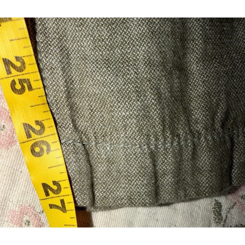 Banana Republic Linen Blend Mason Athletic Tapered Fit Men's 35x27 Olive Green